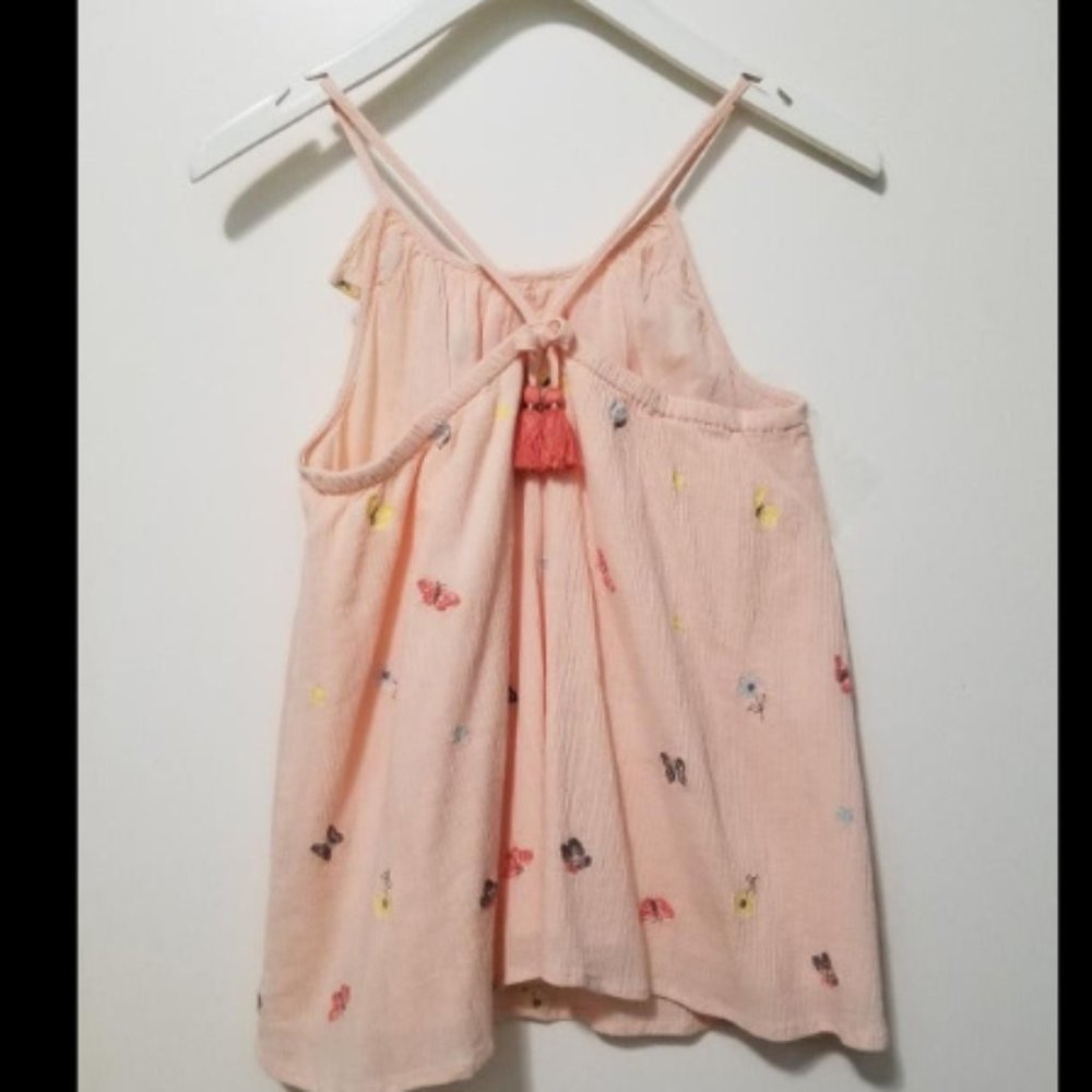 👒Lowest Price👒 Butterfly Embroidery 🏵 Light Peach Top